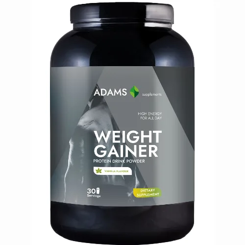 Weight Gainer (vanilie), 1,5 kg, Adams Supplements