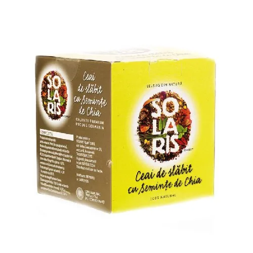 Ceai de Slabit cu Seminte de Chia 20plicuri Solaris 
