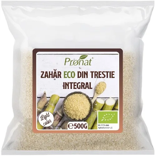 Zahar Eco Din Trestie Integral, 500gr, Pronat