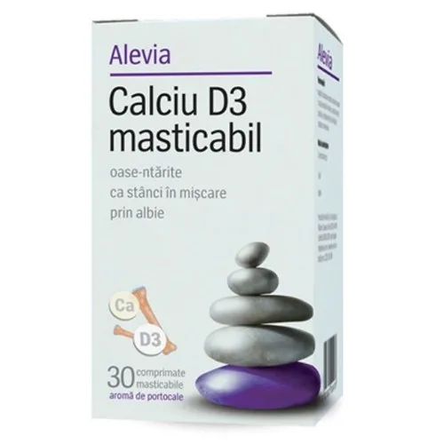 Calciu D3 Masticabil 30cps Alevia