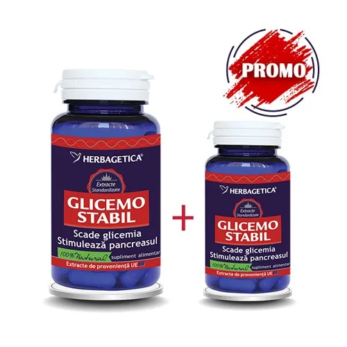 Glicemostabil 60+10 gratuit Herbagetica