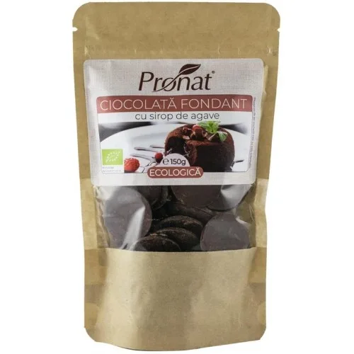Ciocolata fondant cu sirop de Agave, Eco, 150g, Pronat
