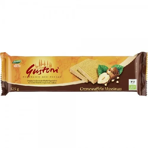 Napolitane cu crema de alune, 125g, Gustoni