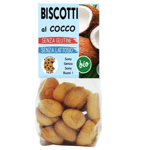 Biscuiti cu Nuca de Cocos, fara gluten, Eco, 200g, Biscottificio Vaiani