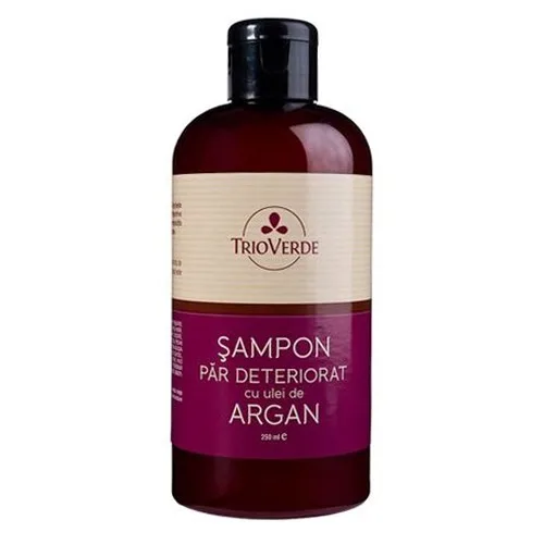 Sampon pentru Par Deteriorat cu Ulei de Argan 250ml Trio Verde
