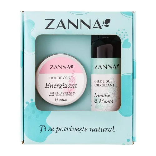 Pachet Unt de corp energizant + Gel de dus energizant cu Lamaie si Menta
