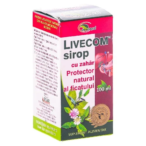 Livecom  Sirop cu Zahar  100ml Ayurmed