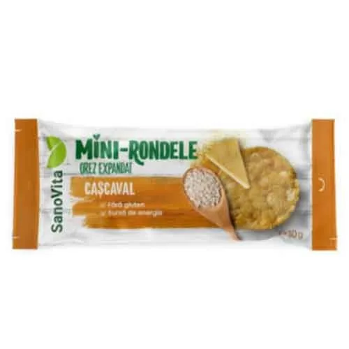 Mini Rondele Orez Cascaval 10gr Sanovita