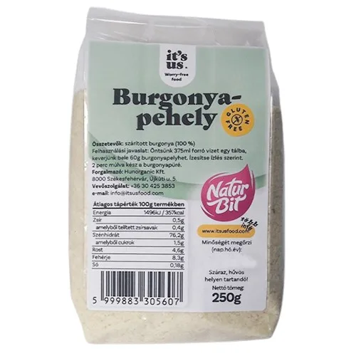 Fulgi de cartofi, fara gluten, 250g, NaturBit