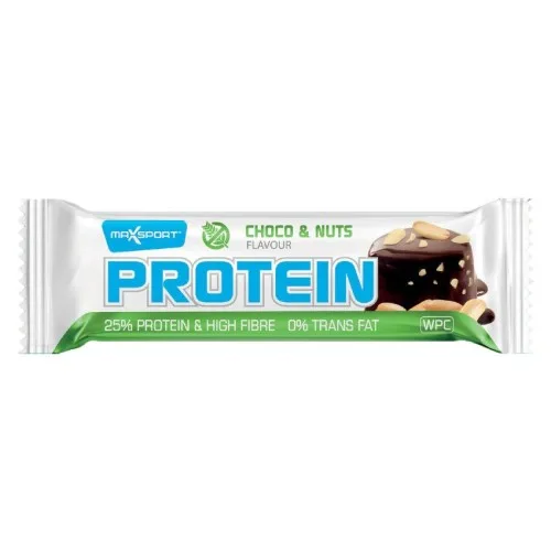 Baton Proteic Ciocolata & Alune, 60gr, Maxsport