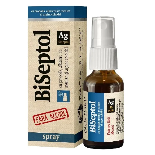 C- Biseptol Argint Coloidal  F. Alcool. Spray 20ml Dacia Plant