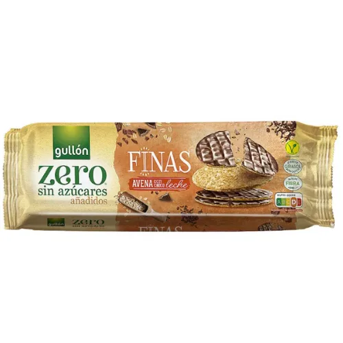 Biscuiti de Ovaz fara Zahar cu Glazura de Ciocolata cu Lapte 150g Gullon