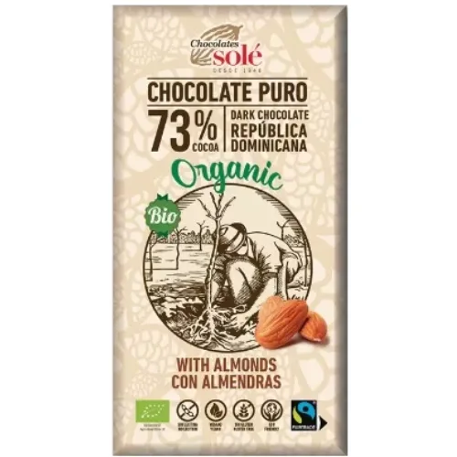 Ciocolata 73% Cacao Migdale Eco 150g