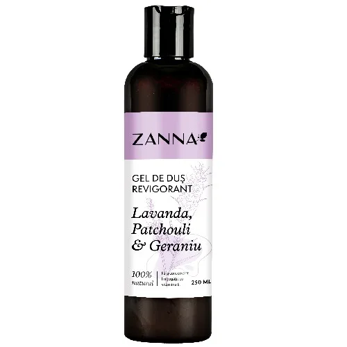 Gel de dus Revigorant cu Lavanda si Geraniu, 250ml, Zanna