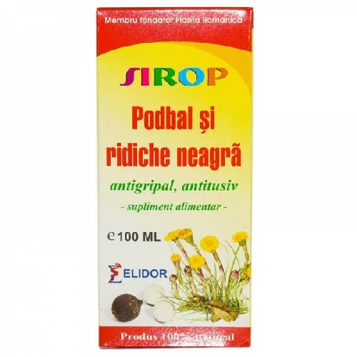 Sirop Podbal si Ridiche Neagra, 100ml, Elidor