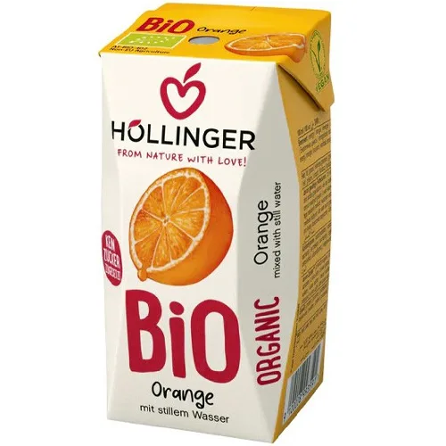 Suc Portocale cu Pai Eco 200ml Hollinger
