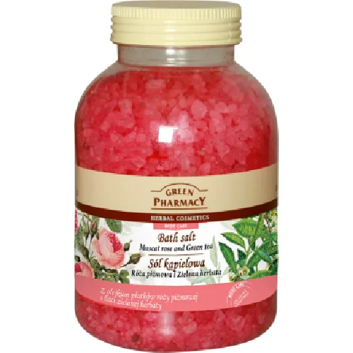 Sare de Baie cu Trandafir si Ceai Verde 1,3kg Green Pharmacy