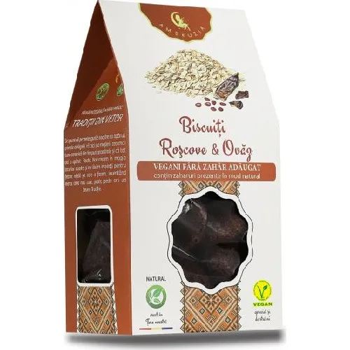 Biscuiti Vegani cu Roscove si Ovaz 150gr Hiper Ambrozia