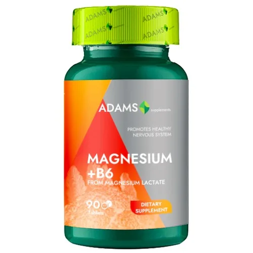 Magneziu + B6, 90cps, Adams Supplements