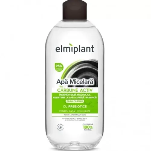 Apa micelara Detox cu Carbune Activ 400ml Elmiplant
