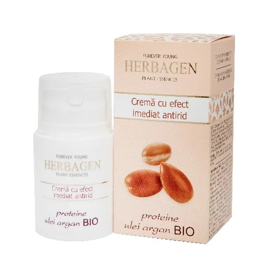 Crema Efect Imediat Antirid cu proteine si Argan 50ml Herbagen