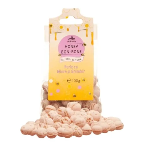Perle cu Miere si Ghimbir, 100g, Apidava