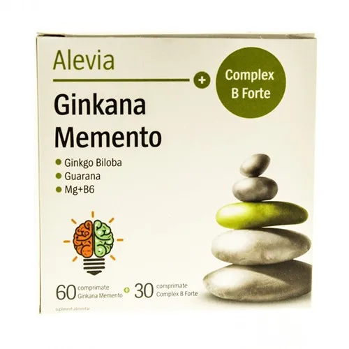 Ginkana Memento 60cpr + Complex B Forte 30cpr Gratis Alevia