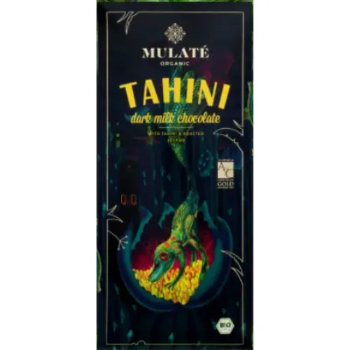 Ciocolata Neagra Cu Lapte Tahini Si Susan Prajit Eco 80g Mulate