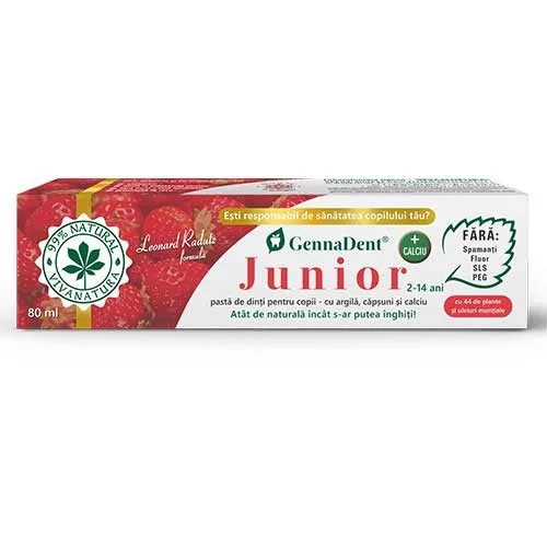 Pasta Dinti Gennadent Junior Capsuni 80ml