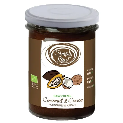 Crema Raw cu Cocos si Cacao Bio 170gr Simply Raw