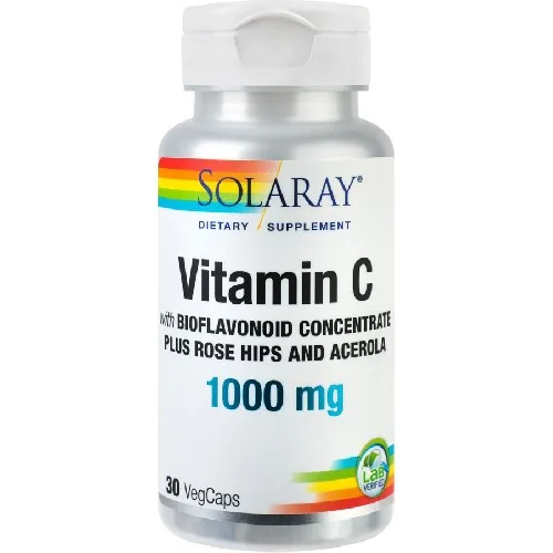 Vitamin C 1000mg, 30cps, Solaray