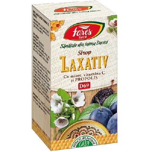 Sirop Laxativ cu Miere, Propolis si Vitamina C 100ml  Fares