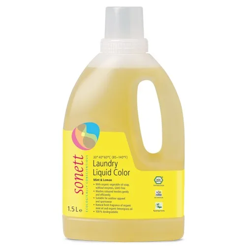 Detergent Ecologic Lichid pentru Rufe Colorate 1.5l Sonett