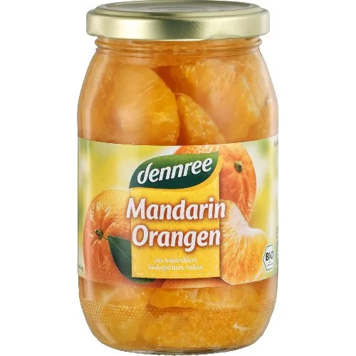 Compot de mandarine si portocale, 350g, Dennree