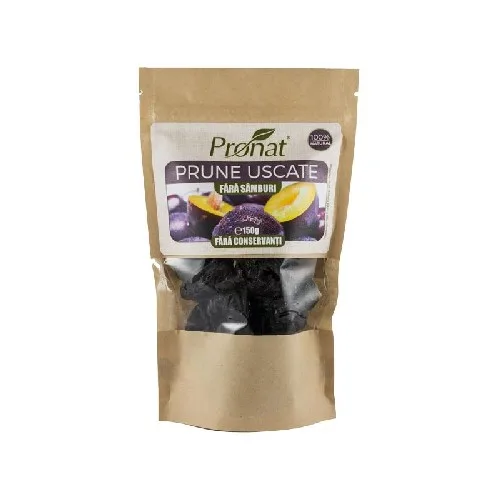 Prune fara Samburi si Conservanti, 150gr, Pronat