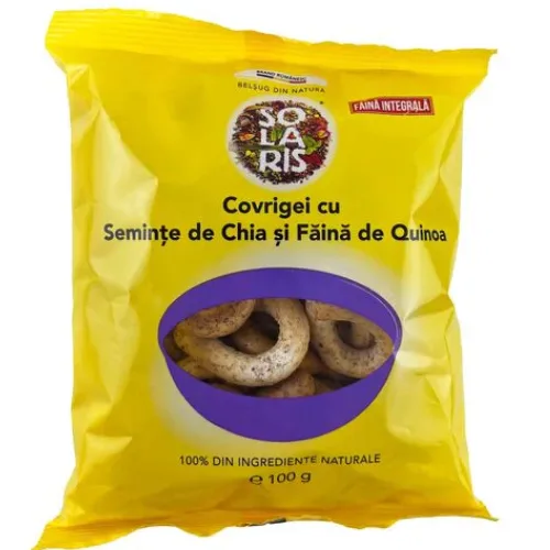 Covrigei cu Seminte de Chia si Faina de Quinoa Solaris 100gr