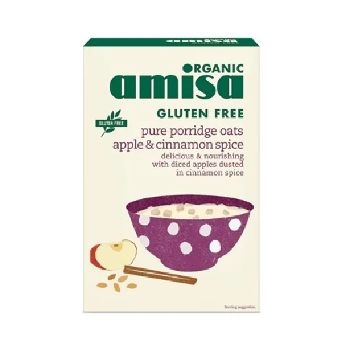 Porridge din Ovaz cu Mar si Scortisoara Fara Gluten Bio 300gr Am