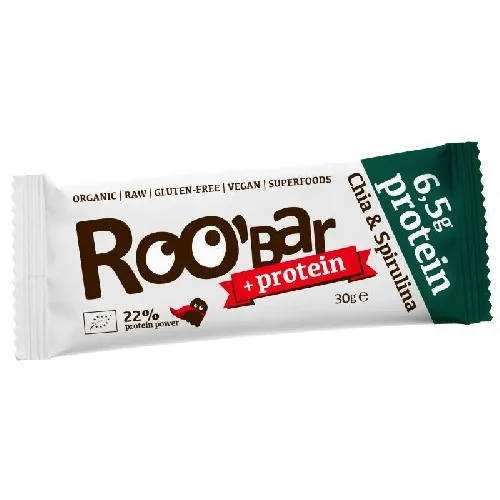 Baton Proteic cu Chia si Spirulina Raw Bio 30gr Dragon Superfood