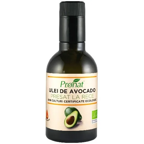 Ulei de Avocado Presat la Rece, Eco, 250ml, Pronat