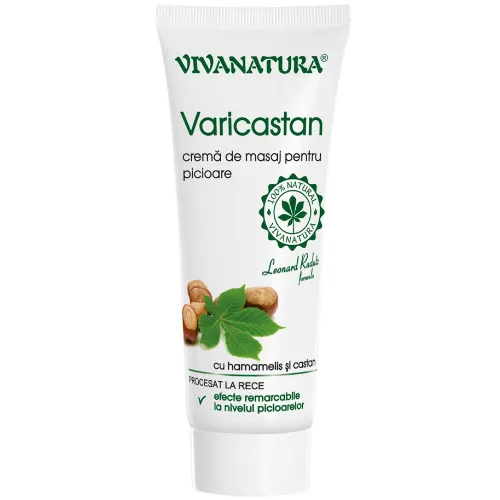 Crema Masaj Picioare Varicastan Hamamelis&Castan 20ml Vivanatura