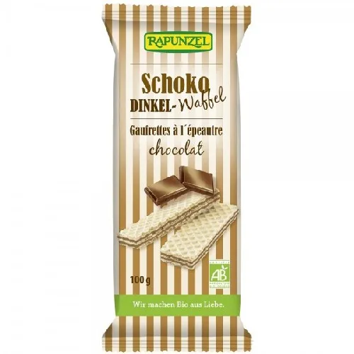 Napolitane cu Crema Ciocolata Eco 100G Rapunzel
