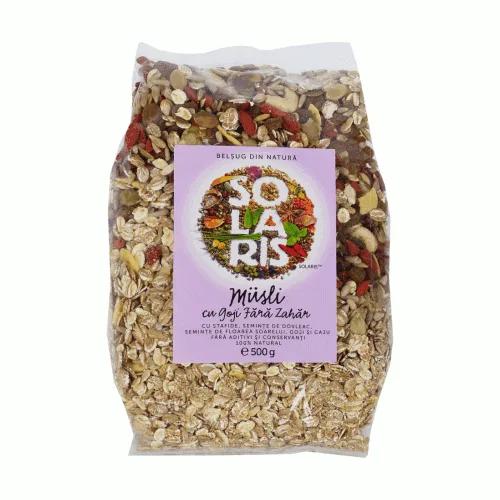 Musli cu Goji fara Zahar 500gr Solaris