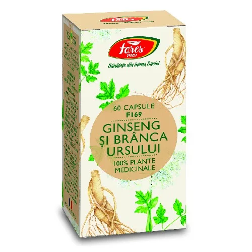 Ginseng cu Branca Ursului 60cps Fares 