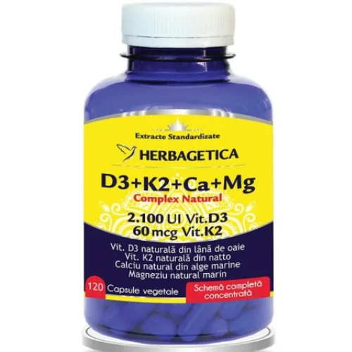 D3+K2+CA+MG 120cps Herbagetica