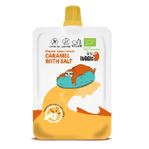 Crema de Arahide Caramel si Sare Eco 50g Super Fudgio