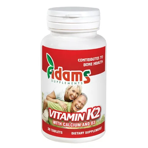 Vitamina K2+Calciu+D3 30tab. Adams Supplements