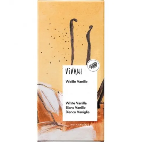 Ciocolata Alba Vanilie Eco 80gr Vivani