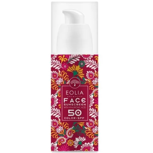 Crema de fata cu protectie solara, SPF 50 COLOR, 50ml, Eolia