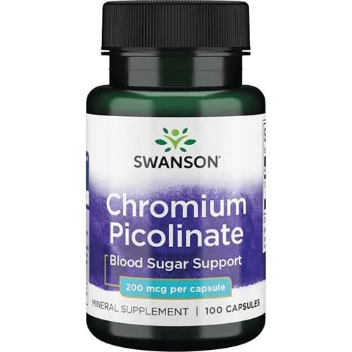 Picolinat de Crom 200mcg 100cpr, Swanson