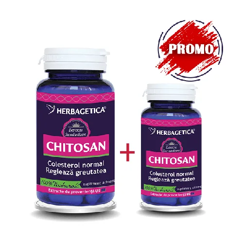 Pachet Chitosan 60+10cps Herbagetica